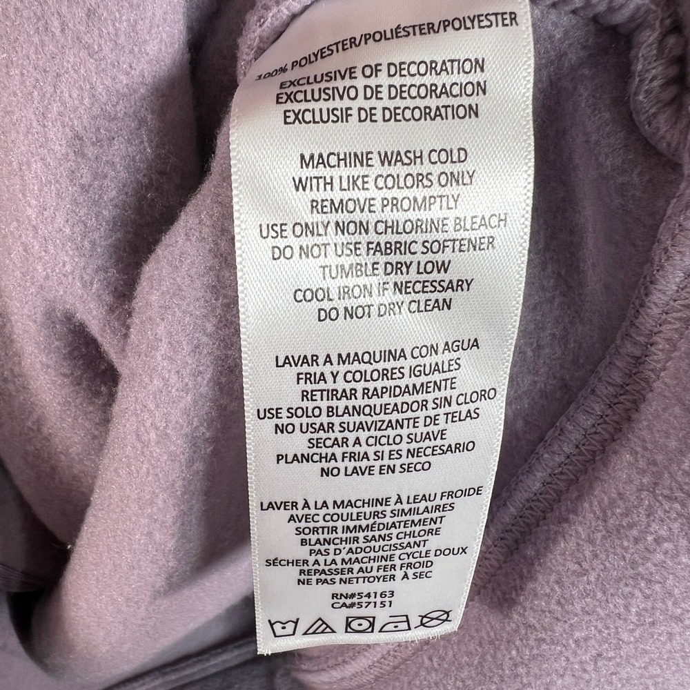 Calvin Klein‎ Performance Womens Fleece Full Zip Jacket w Sleeve Design Purple L - Picture 6 of 11